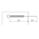 Handdoekdrager 2-armig chroom - 325mm