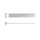 Chic line front/rugset  glas l. 570  h.61  d.4mm