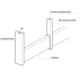 Kastbaarhouder linear 2 alu zwart links