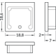Eindkap led profiel Smart16 grijs