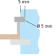 Bodemklem 113/219-5mm wit