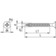 Schroef Gyproc zwart PK PH met verzonken kop 3.9 x 25