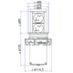 Elevator rvs-look b-f 2 stopcontacten