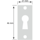 Sleutelplaat 686 21x46mm vertikaal brons gevlekt