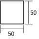 Tafelpoot capri 50 rvs look h:1100mm 50x50mm