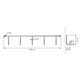Mc-line hakenrek 5 haken 350x30x52 chroom