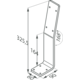U-poot rugleuning voor bank 60x8x325mm chroom