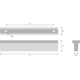 "greep ""t"" afst.64mm nikkel mat"