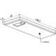 Set 3 d'lau Led rechthoekige onderbouw 3W 3200K RVS look touch 10w met dimmertransfo