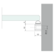 Eindprofiel rvs glans met pvc profiel10x10xl3000mm