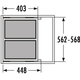 Hailo eurocargo-S 60cm 2 x 30l