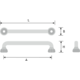 Greep telford ba 128mm mat ijzerkleur