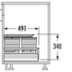 Hailo separato k.50cm 18+2x8l antraciet