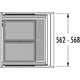 Hailo allegro k.60 cm h.220 mm 2x14l antraciet