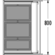 Hailo triple XL 80cm 74l (3 emmers) 2x 28l + 1 x 18 2x 28l + 1 x 18l met deksel