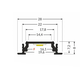 Led profiel Groove14 F 3000 geanodiseerd