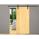 Casa schuifdeurset staal zwart 100kg l.2100mm voor deurbladbreedte 910-1000mm