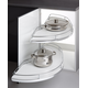 MC Line Dolphin 45cm links chroom/wit met dubbel dempingsysteem