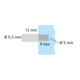 Schapdrager ijzer 5/5.5 x 21 zwart