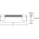 Greep POINT BA320 L356 aluminium geborsteld zwart