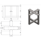 Tafelonderstel cross  8x8  mat zwart h72xb78xl78