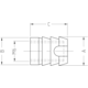 Muf d.10mm binnen M6 - 11mm wit