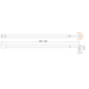 Uitschuifbare stabilisatiestang wand/glas, voor 6/8 mm glas, L608/1108, chroom