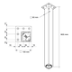 Tafelpoot q60 rvs look 60x60mm h90 regelbaar