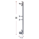 Plint 4072 rvs-look h.120mm l.4100mm