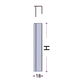 Plint 4070 rvs-look verbinding h.120mm