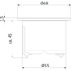 Pix inbouwstopcontact b-f  wit/zwart/rvs-look