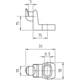 Achterwandverbinder RV 3, Spuitgietzink vernikkeld