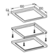 Ria led-Set 4 x 5.4w 12V 3000K RVS + schakelaar