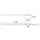 Handdoekdrager 7345  zwart 1-arm l350mm rond