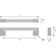 Greep boss afst.1109mm dia.22mm RVS-look
