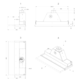 Novy telescopische dampkap 90cm RVS knop