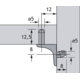 legplankdrager Sekura 6, ø 5 mm, Spuitgietzink vernikkeld