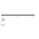 Greep VILLA LONG BA640 L690 alu + zamak zwart