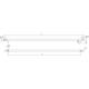 Greep MANOR LONG BA640 L694 alu + zamak mat zwart