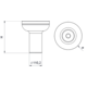 Knop BIS Ø24 H28 eik + zamak zwart
