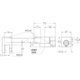 Vaste stabilisatiestang wand/glas met lage klem, voor 8/12 mm glas, L1041, chroom