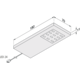 Hera set 2 x Slim-pad led 5W 24V 3000K wit+ transfo 15W