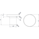 Knop circum ø33 28mm eik ongelakt