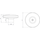 Knop discos ø50 26mm eik