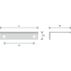 Hoekgreep alu Zwart 70x1.6 ba : 44mm