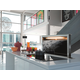 Downdraft - tabletdampkap / 900  mm/ RVS-Zwart glas