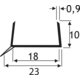 U-prof.vr.plinten 16/18mm (4m) wit