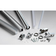 Scharnier over volledige hoogte voor badrand, voor 6 mm glas, L1500, glanzend aluminium