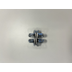 Onzichtbaar scharnier 43.7x12.4mm nikkel geborsteld