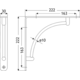 Plankdrager vario-line 22cm rvs look